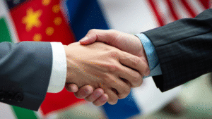 Banner _ Aperto de mão entre países- Psicologia no Esporte